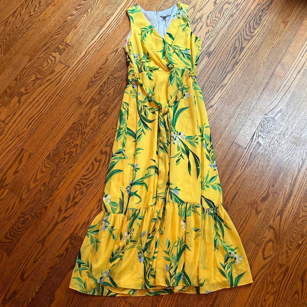 Tommy Bahama Floral Glow Sleeveless Maxi Dress Toucan Yellow Size 8 NWT - Picture 3 of 12